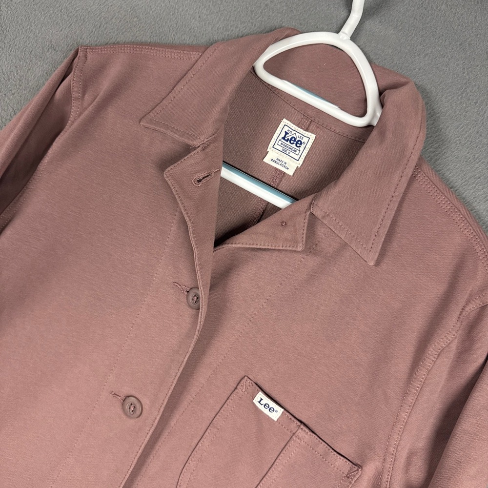 Lee Workwear Jacket Womens Small Pink Purple Layers Chore Duster Button Pockets